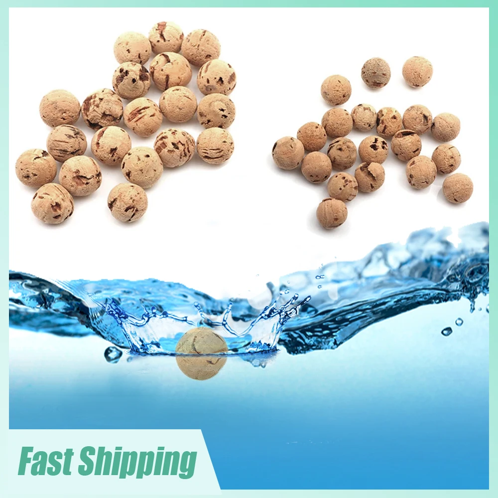 

20pcs Natural Cork Ball Unfill Beads Beans Carp 8mm/10mm Fishing Boilies No Smell Lure Floating Bottom Hair Rig Fishing Bait