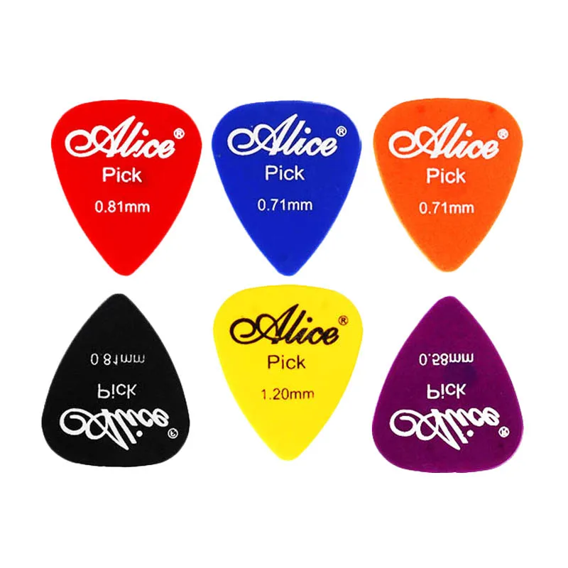 100pcs Guitar Pick Acoustic Music Picks Plectrum 0.58/0.71/0.81/0.96/1.20/1.50mm Thickness Guitar Accessories