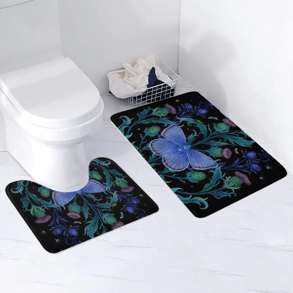 

2 Pieces Bathroom Rug Set (Toilet Mat,Carpet) Thistle Home Durable Ultra Soft Non-Slip Washable Absorbent