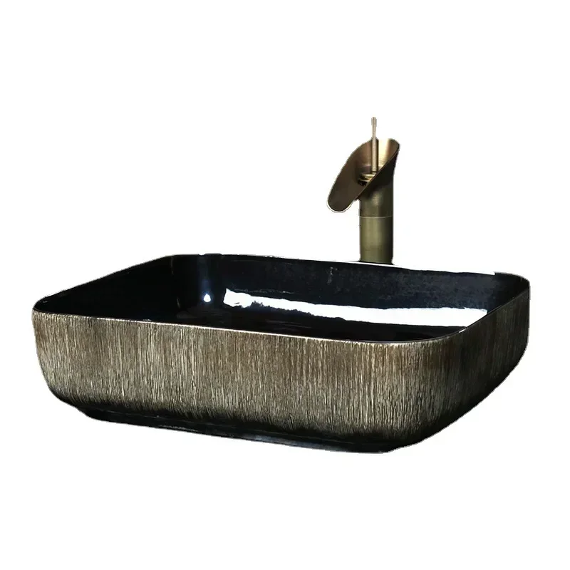 Y European-Style Square Table Basin Bathroom Art Basin Ceramic Table Wash Basin Washbasin Inter-Platform