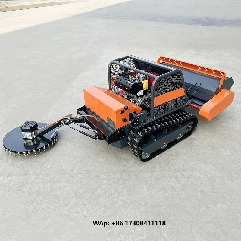 Industrial 16HP Remote Control 4-Stroke Lawn Mower Multi-functional DIY Cutting Tool for Clearing Grass Mountain Slopes