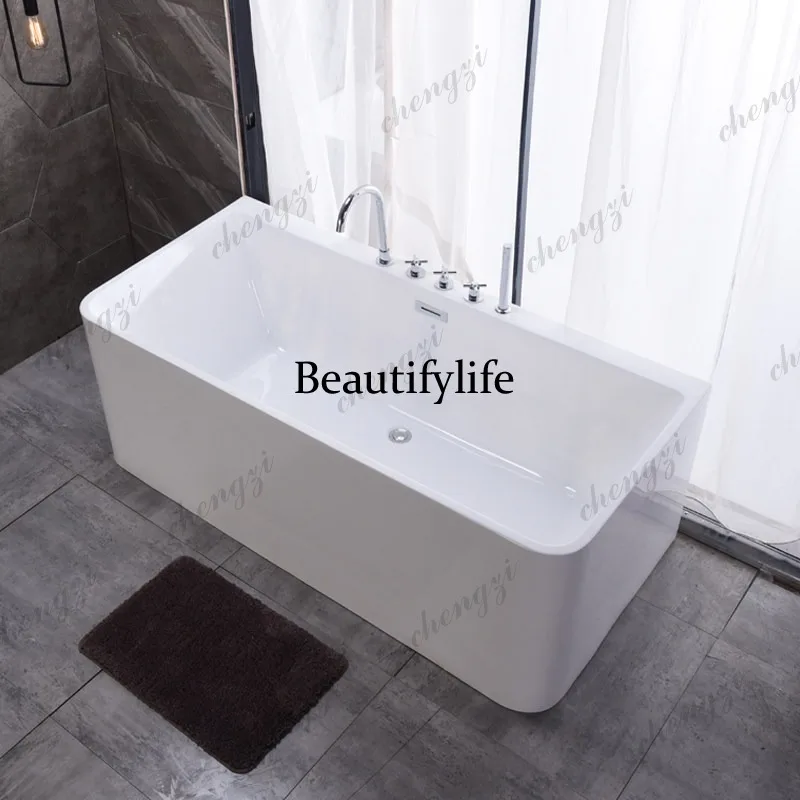 Seamless integrated bathtub Home Adult Separate toilet Surf massage Thermostatic bathtub