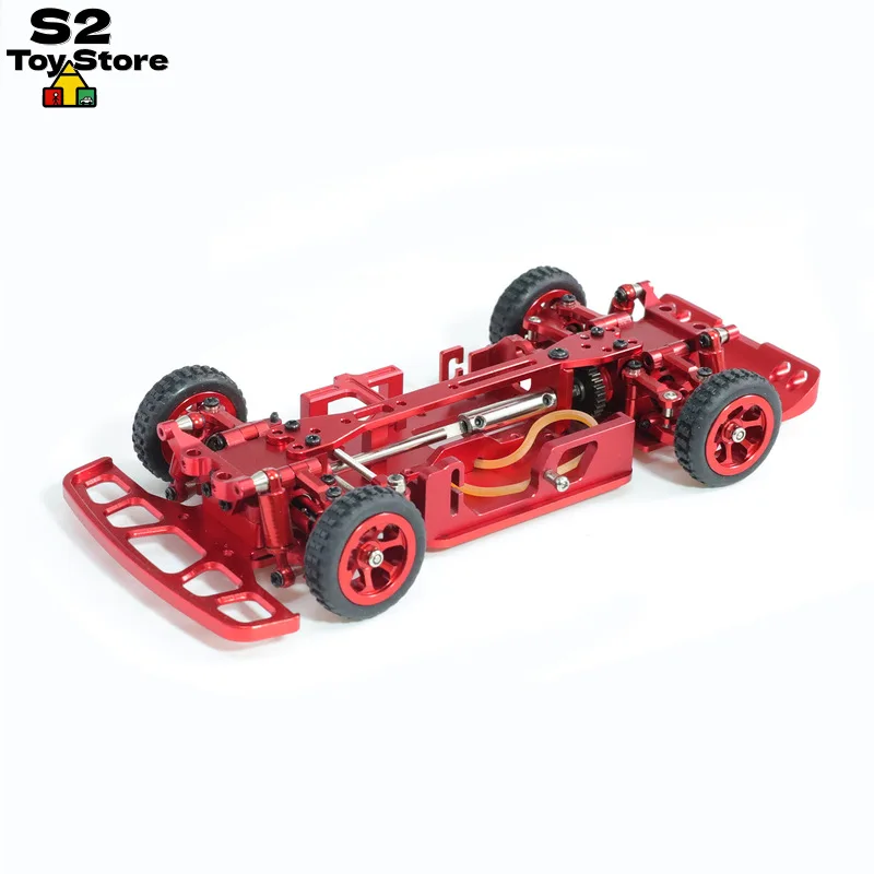 WeiLi 1/28 Metalowa Rama Podwozia do Tuningu dla K969 K979 K989 K999, Metalowa Klatka Bezpieczeństwa, Zestaw Części do Modyfikacji Samochodów RC