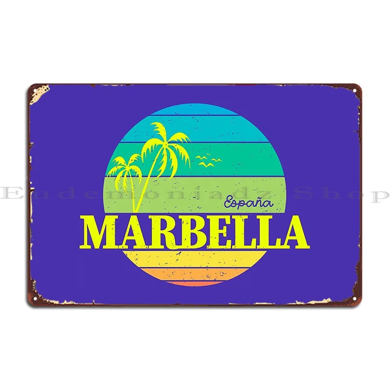 Marbella Malaga Metal Signs Kitchen Custom Club Bar Plaques Tin Sign Poster