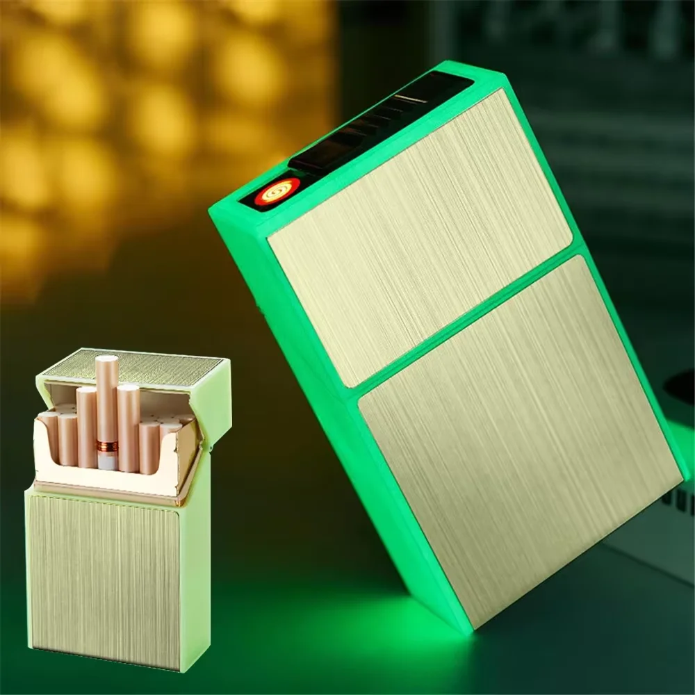 New Can Hold 20 New Metal Ciga - Lighter Windproof 评论和价格