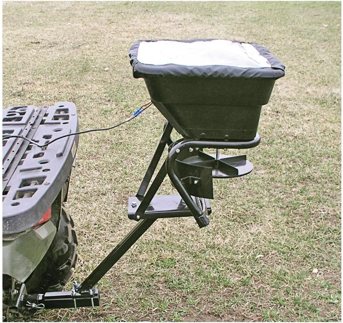 Mount Transmissão Espalhador Semeador, UTV ATV Receiver, 80 Libra Capacidade, gramado e Jardim Semente Espalhadores, 12 Volt