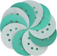 60Pcs 5 Inch Film Sanding Discs Set, 8 Holes Wet Dry Sandpaper Hook and Loop 40-400 Assorted Grit for Random Orbital DA Sander