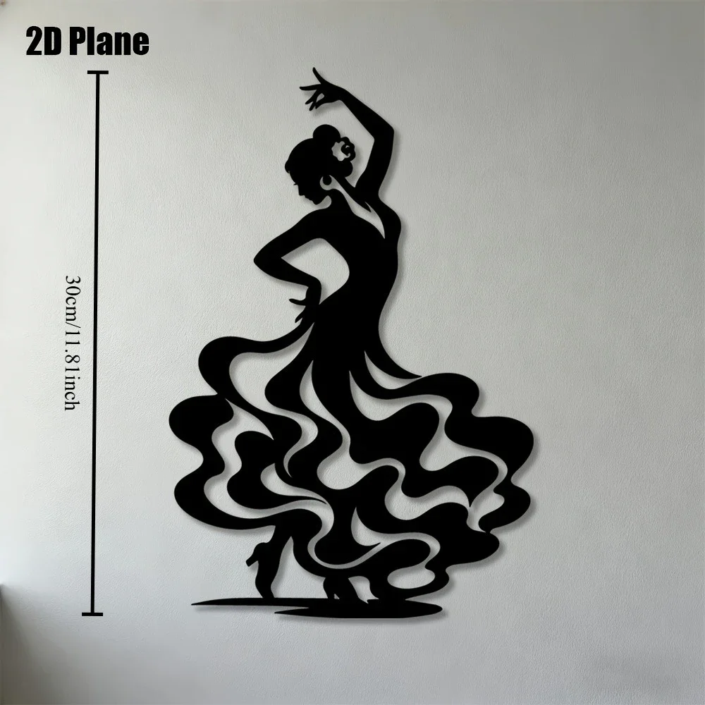 CIFBUY Flamingo Dancer Metal Wall Art Iron Sign Artistic Hanging Decor Living Room Bedroom Dance Studio Bar Cafe Rustic