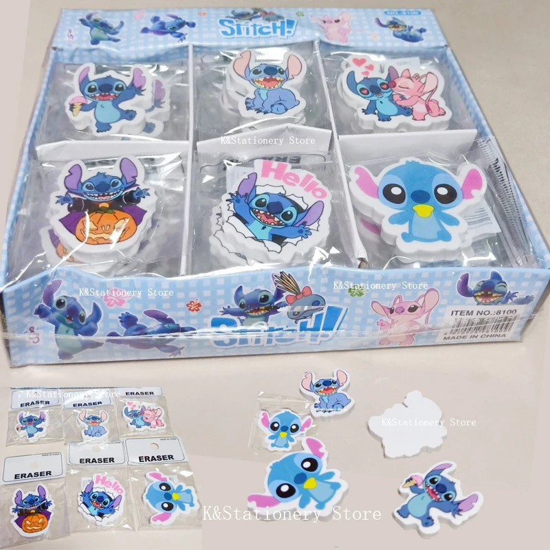 Cartoon Stitch Eraser para Crianças, Cute Series, Papelaria Estudante, Material Escolar, Ferramentas Limpas, Material de Escritório, Erasers Presentes