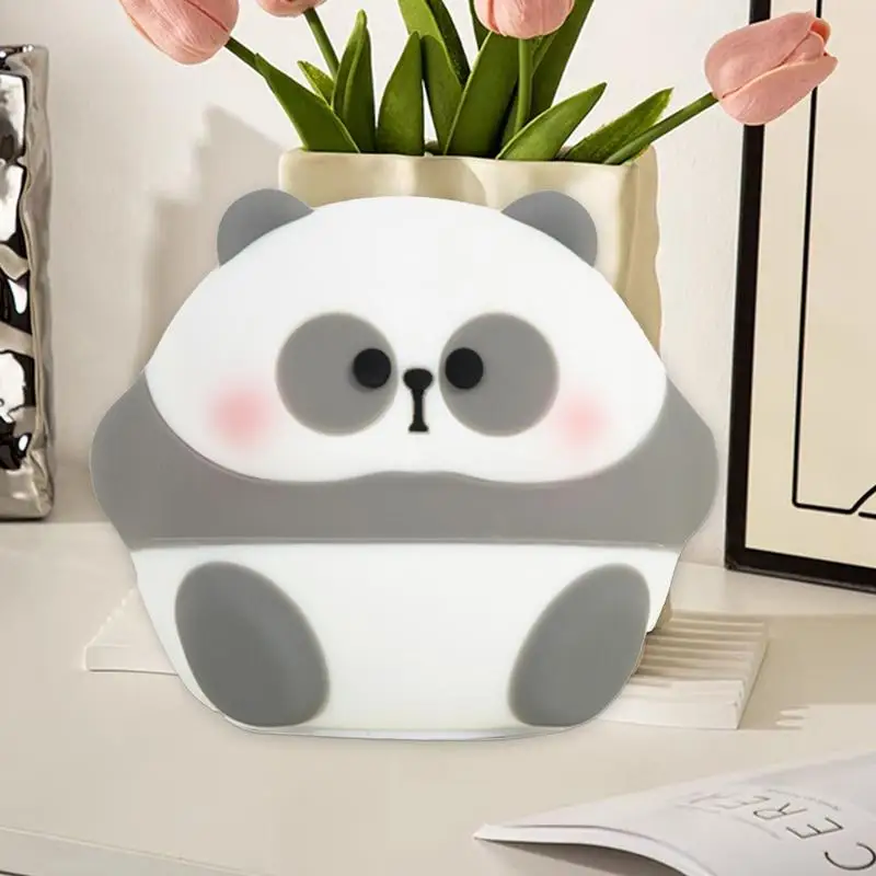 

Panda Light Touch Control Cute Soft Silicone Panda Night Light Silicone Animal Nursery Lamp Convenient Cartoon Desk Lamp For