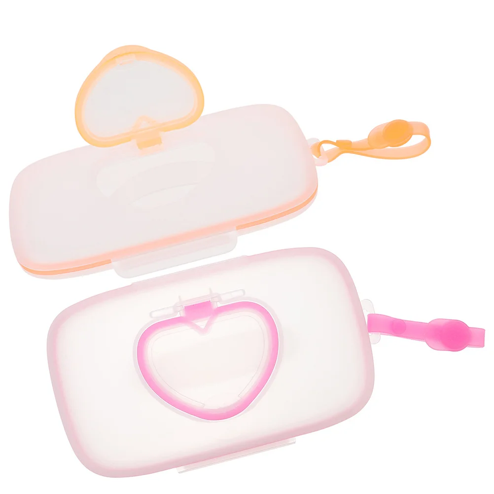 2Pcs Portable Wipes Dispenser Travel Wipe Storage Box Wipe Holder Lightweight Wipes Case Portable for Home Outdoor