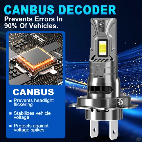 Imagen 2 del producto XSTORM H7 H4 LED Canbus faro de coche H1 H11 9005 9006 luces LED 120W 6000K con ventilador luces Turbo 40000LM faro antiniebla bombilla