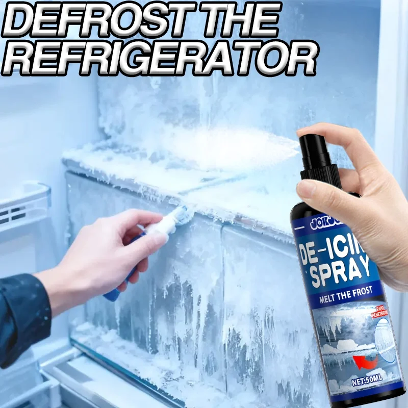 Small Capacity Deicer for Home Refrigerator,Freezer,Car Glass Hubcaps,Door Handles,Keyholes,Portable Non-Toxic Ice Remover Spray