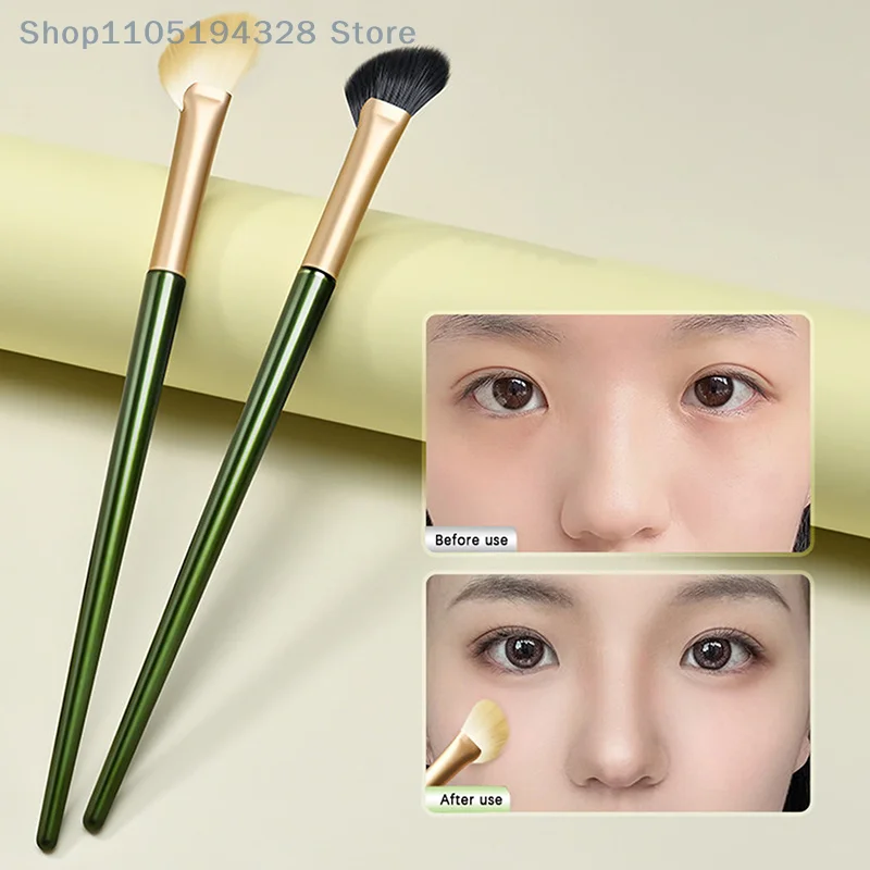 [MP] pinceau de maquillage de Contour à angle plat, pinceau d'ombre de nez en forme d'éventail, surligneur doux professionnel, outils de maquillage pour Blush