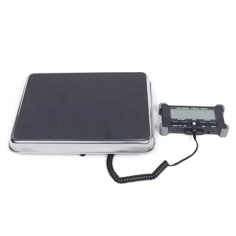 440lb Digital Shipping and Postal Scale with Heavy Duty Stainless Steel Platform Industrial Floor Scale 2 AAA Batteries Include