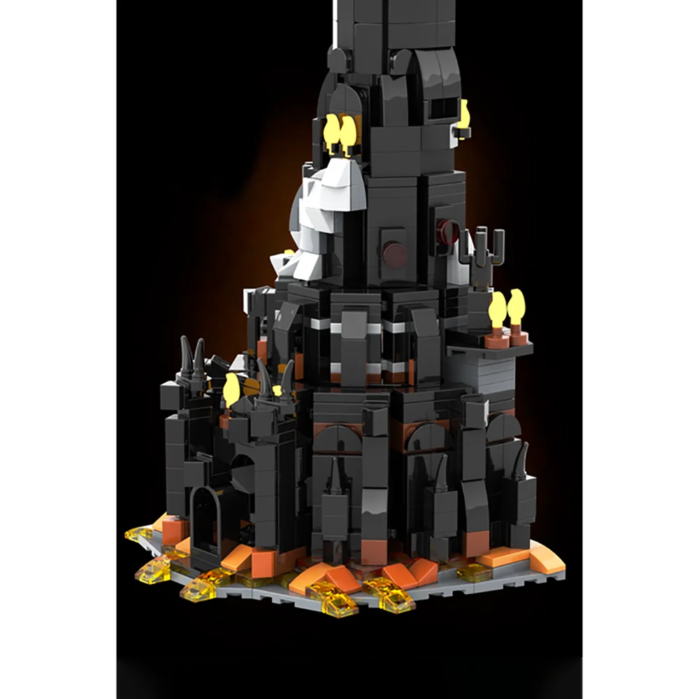 Mini Torre Negra Dark Model Building Blocks Kit, Tijolos, Brinquedo MOC Criativo, Presentes de Aniversário, Meninos, Adulto, Novo, 10333, 967Pcs, 2024