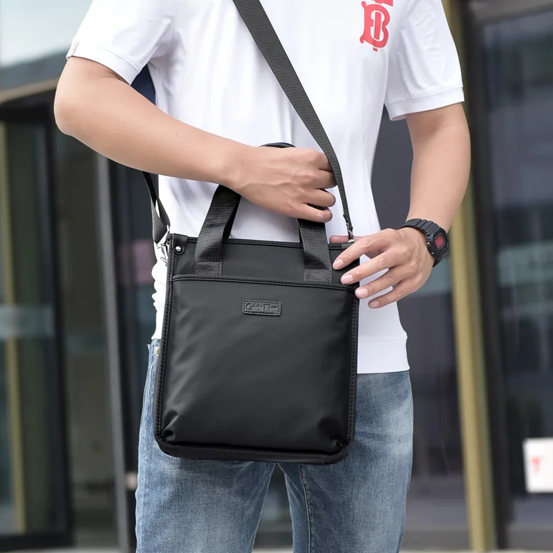 Men Computer Briefcase Oxford Business Bag Large Capacity Vertical Laptop Messenger Shoulder Handbag