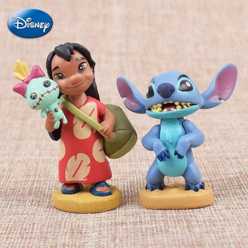 Disney Anime Lilo & Stitch Kawaii Figuras Cartoon Car Decor Stitch Collection Model Dolls Kids Pary DIY Decorations Xmas Gifts