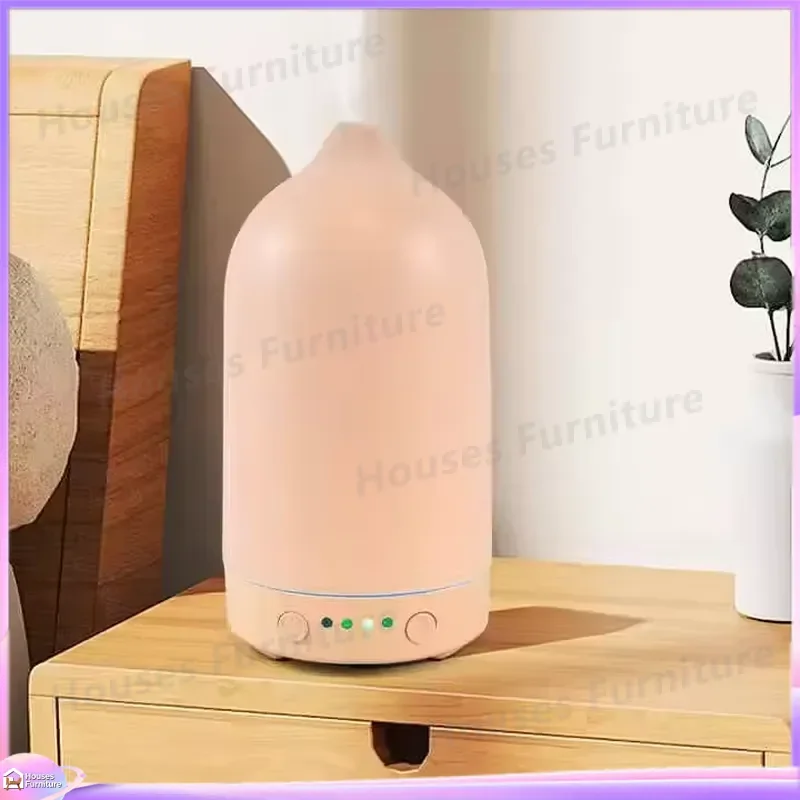 230 Pink Ceramic Ultrasonic Humidifier Aromatherapy Diffuser Cold Mist LED Light Home Decor Air Purifier Essential Oil
