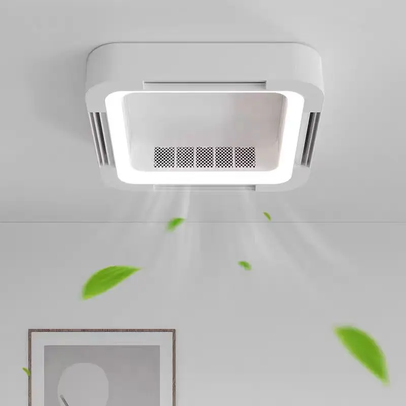 Modern Minimalist Fanless Ceiling Light with Invisible Silent Home Lighting for Living Room Bedroom Study Integrated Practical