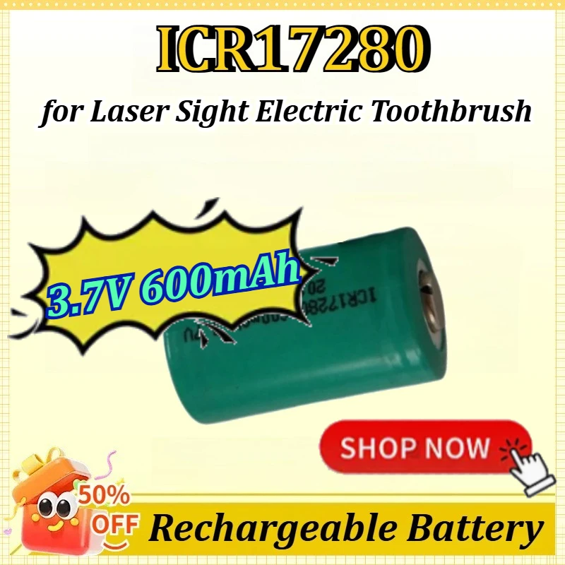 

New ICR17280 17280 Lithium Ion 3.7V 600mAh for Laser Sight Electric Toothbrush Rechargeable High Quality Battery