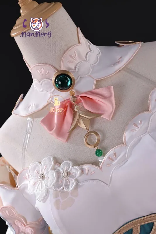 Honkai Star Rail Ruan Mei Cosplay Costume Dress Plumblossom Letter New Skin Outfit Uniform Earrings Headwear Halloween for Women view 4