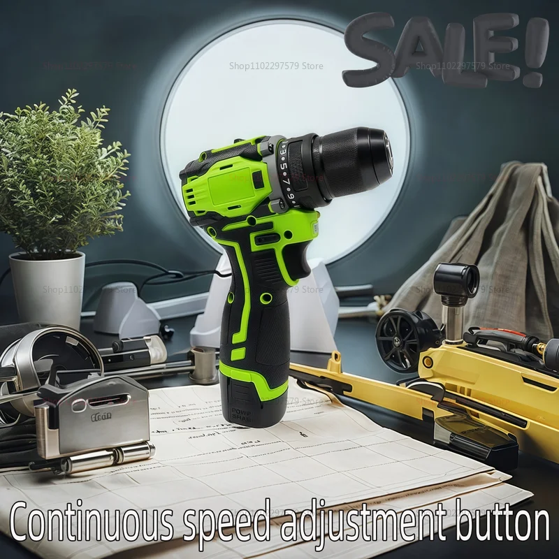 สว่านไร้สายลิเธียม 18V 2in1 และไขควงไฟฟ้า มอเตอร์ไร้แปรงถ่าน แรงบิด 45Nm เครื่องมืออเนกประสงค์สำหรับงานบ้าน DIY ซ่อมรถยนต์