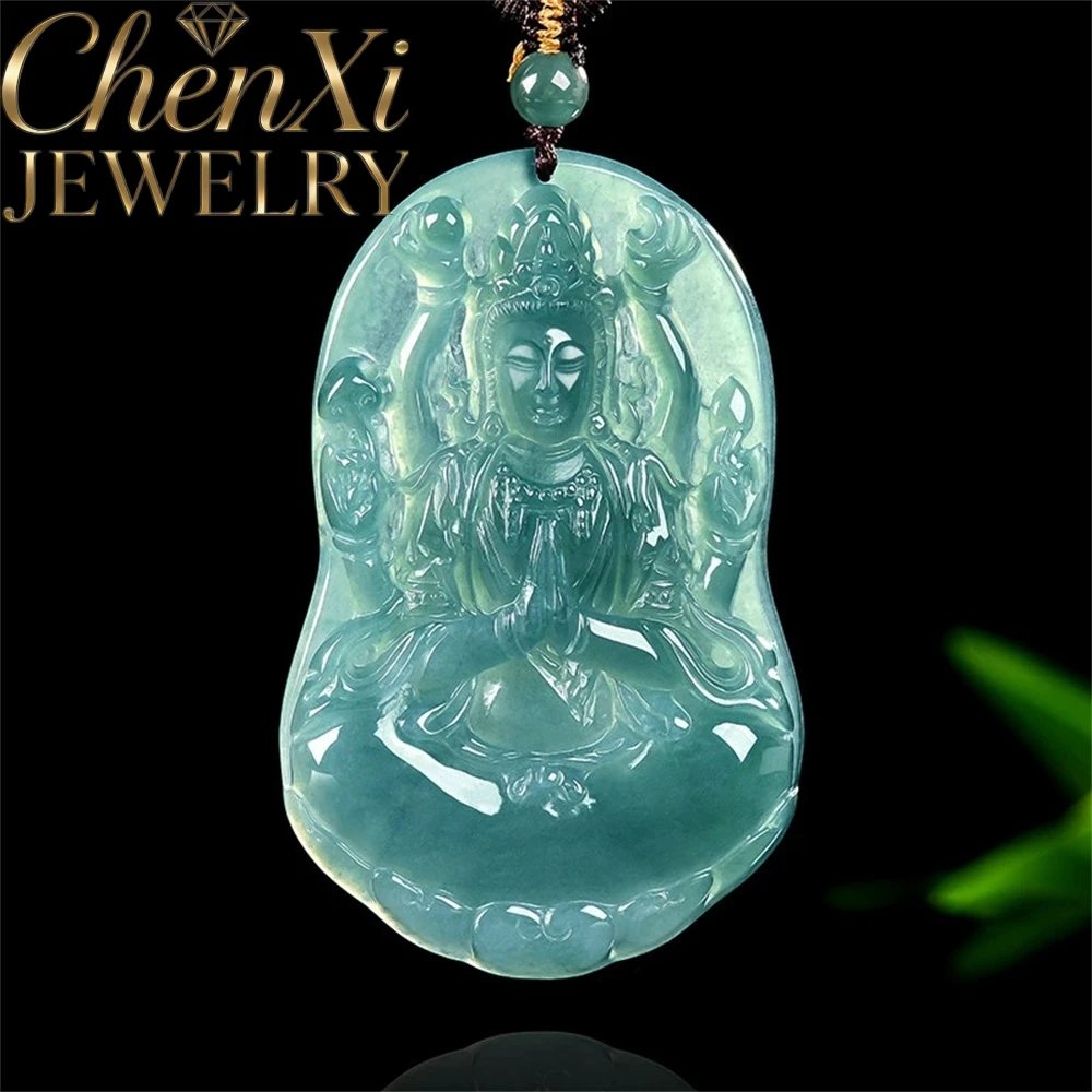 Natural A-Grade Ice-Grade Jadeite Blue Water Dominant Dragon Emblem Dragon Rises Over All Continents Fine Jewelry High-end Gift