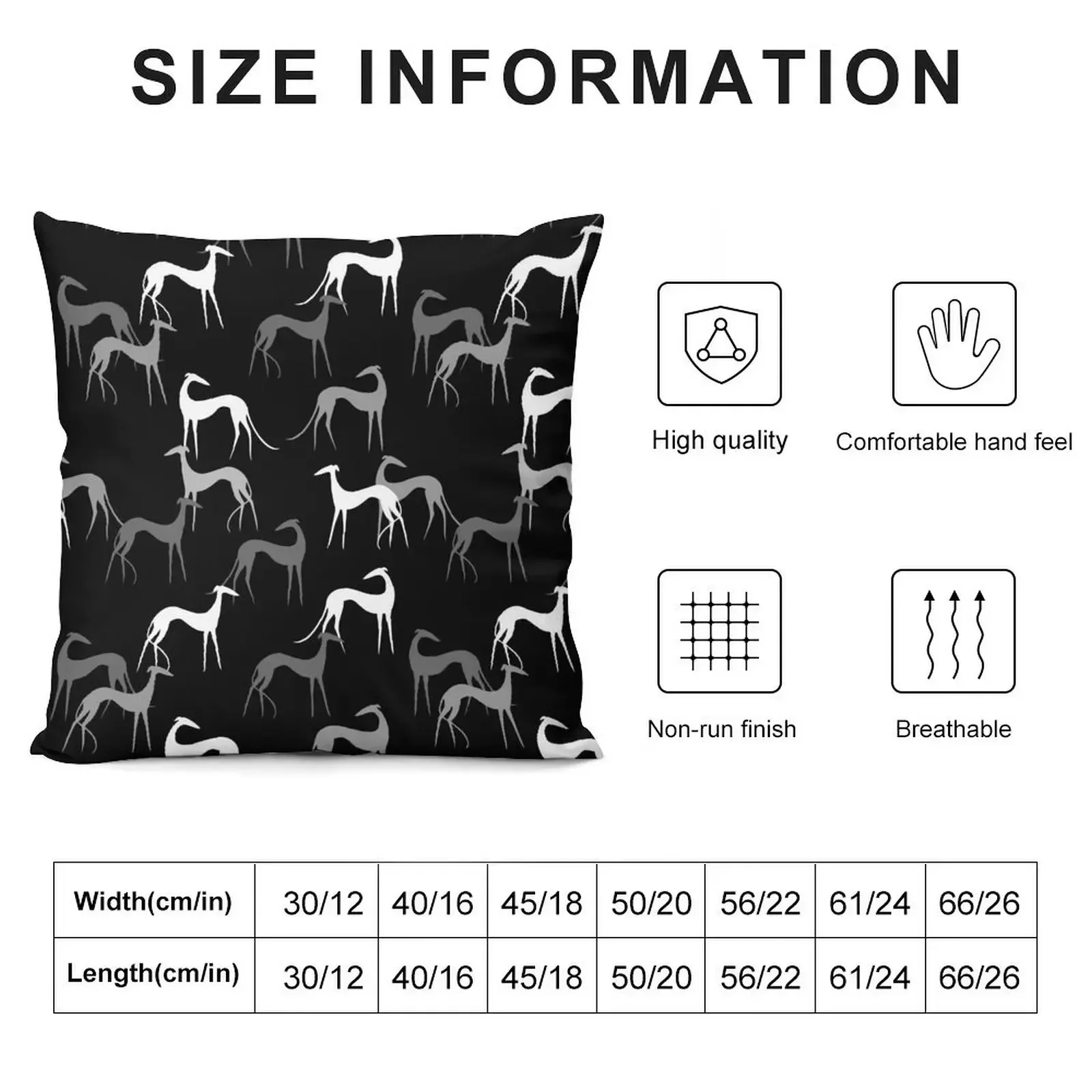 Sighthounds in black Throw Pillow luxury decor luxury home accessories pillow