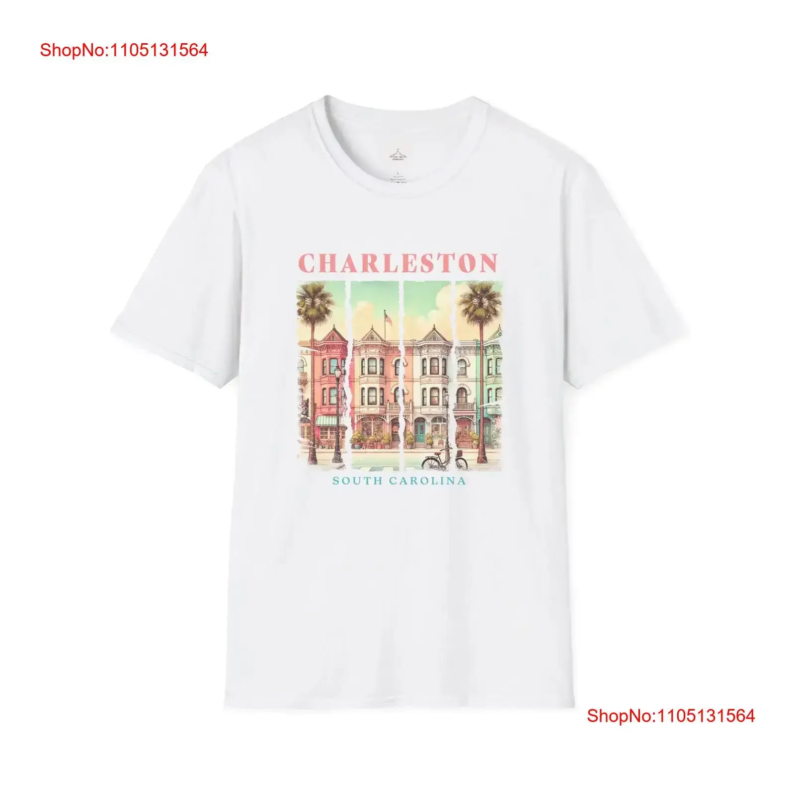 

Charleston Vintage T Shirt Summer Travel vintage Washed designer clothes Versatile graphic Soft streetwear Casual Unisex