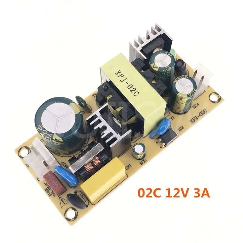 AC-DC 12V3A 24V1.5A 36W Switching Power Supply Module Bare Circuit 220V to 12V 24V Board for Replace/Repair 110V to 12V 3A