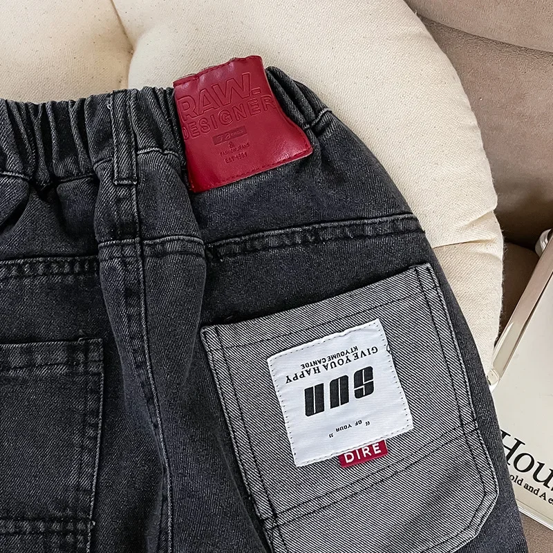 Boys Jeans Pant Fall Pants 2024 New Children Soft Pants Children Baby Boys Casual Pants Baby Boys Fashion Jean Pant