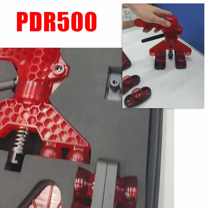 

WOYO PDR500 PDR Lifter Kit For Car Dent Repair Tool With 3 Kinds of Foot Pad&Long Tabs Adapter Adjust the Width by Foot Pad