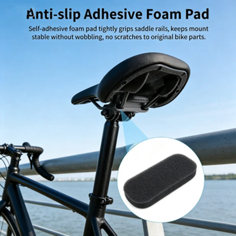 Mountain Bike Under‑Saddle Screw‑Type Tracker Mount Accessories Compatible With Samsung Smart Tag2/Life360 Tile Pro Positioner