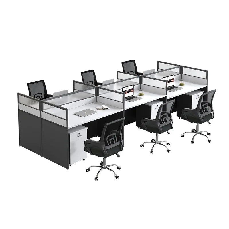 Modern Executive Office Table L Shape Computer Office Workstation Screen Partition Simple Modular Counter Staff Table