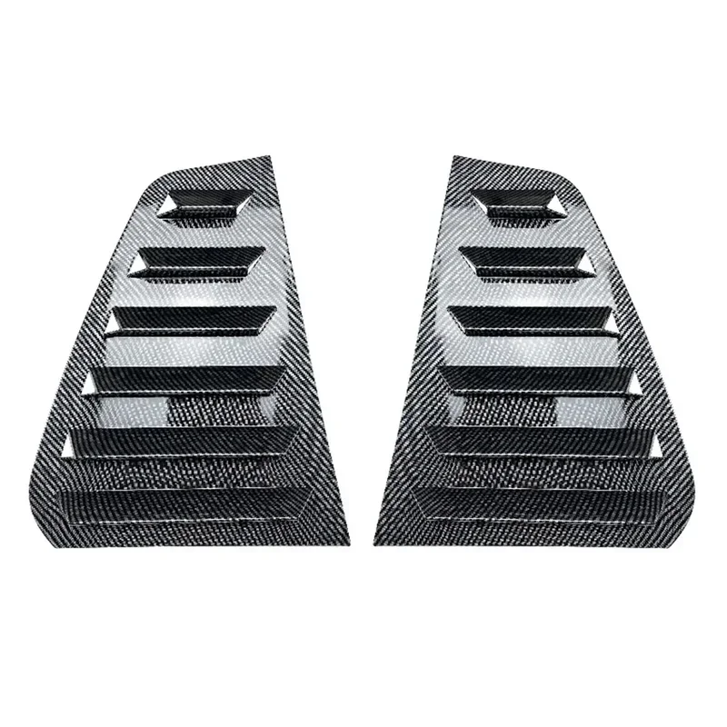 For VW Golf MK7 MK7.5 2013-2019  Rear Louver Window Side Shutter Cover Trim Carbon Fiber Black Car  Sticker Vent Scoop ABS