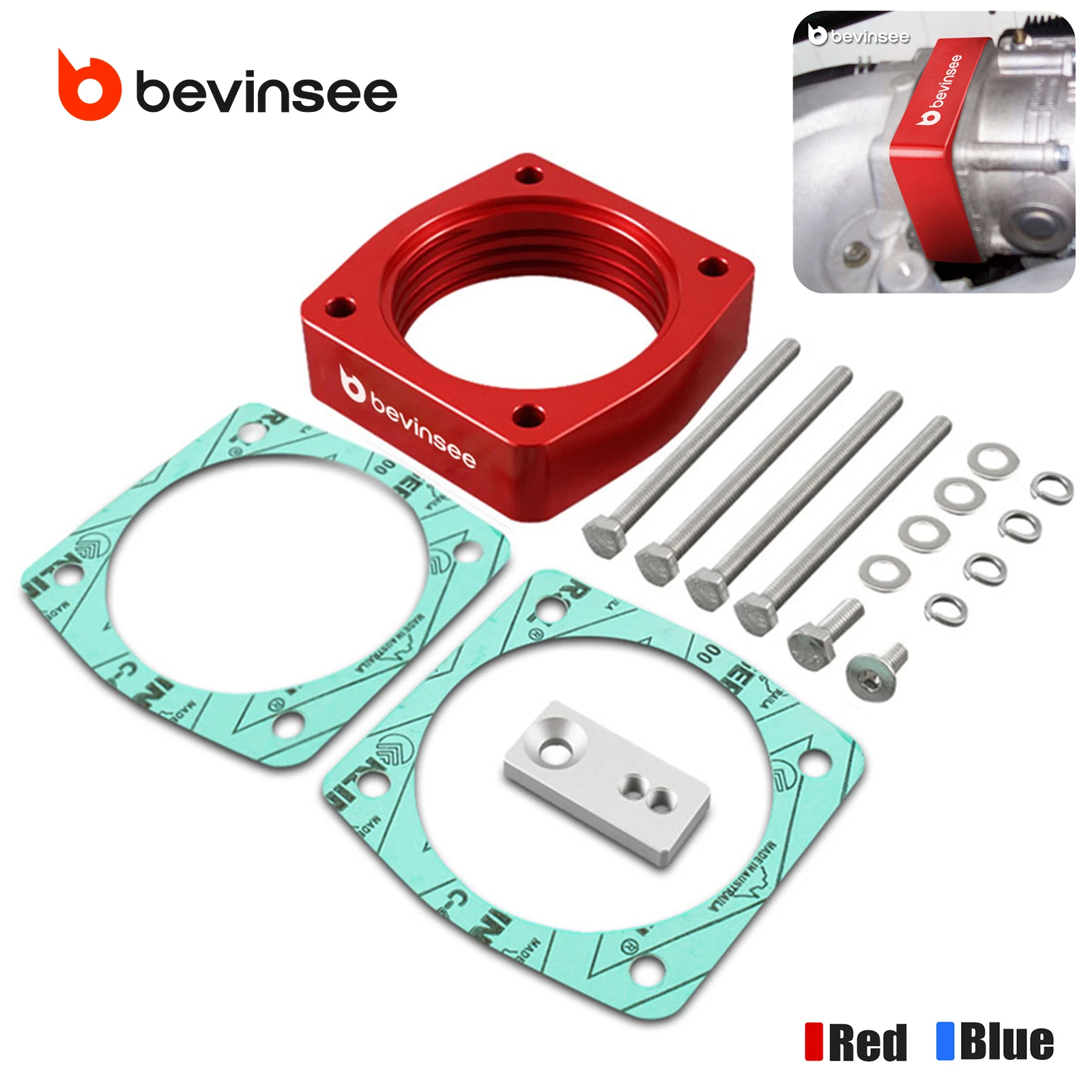 For VQ35DE Engine Throttle Body Spacer for Nissan 350Z/Altima/Maxima/Quest 3.5L V6, for Infiniti I35/G35/FX35/M35/QX4 3.5L V6