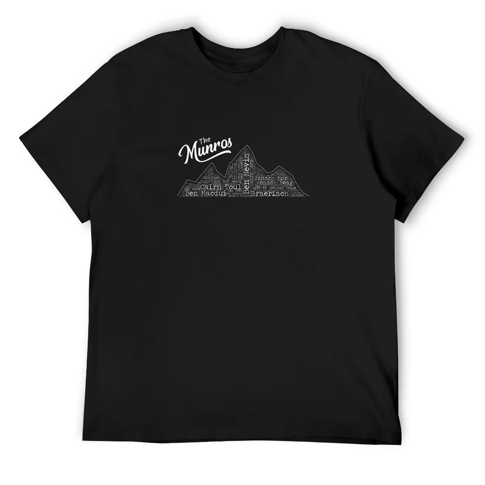 

The Munros - Mountain Word Art- Funny Hillwalking and Munro Bagger Design T-Shirt anime stuff vintage t shirts mens t shirts