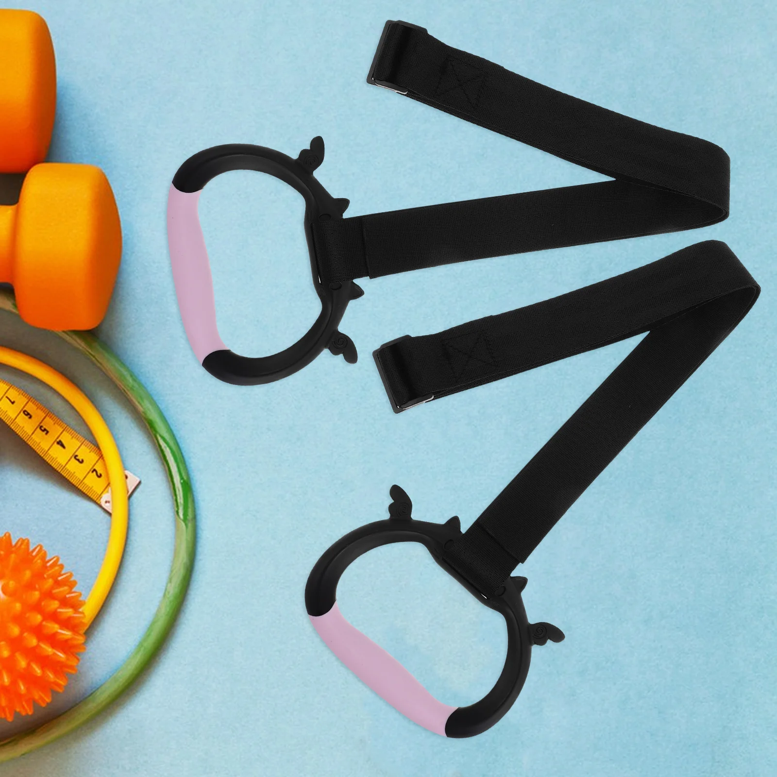 

2Pcs Kids Pull Up Rings 1.5m Adjustable Children's Fitness Bar for Home Workout Upper Body Strength Building Exercise Ring Set