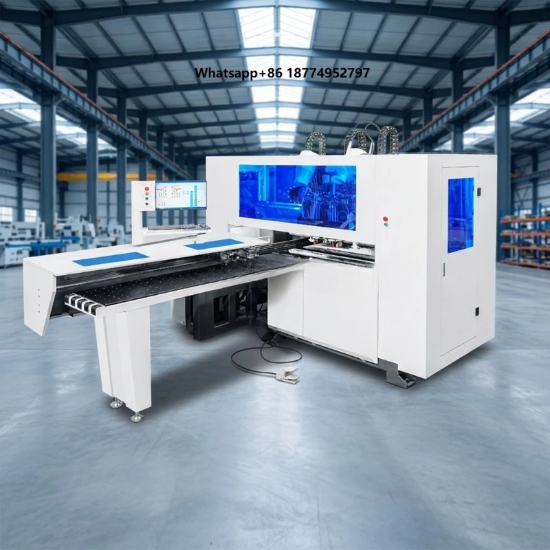 Syutech Automatic Six Side CNC Tenon Machining Center Motor Gear for Cabinet Furniture Production Line High Precision Long