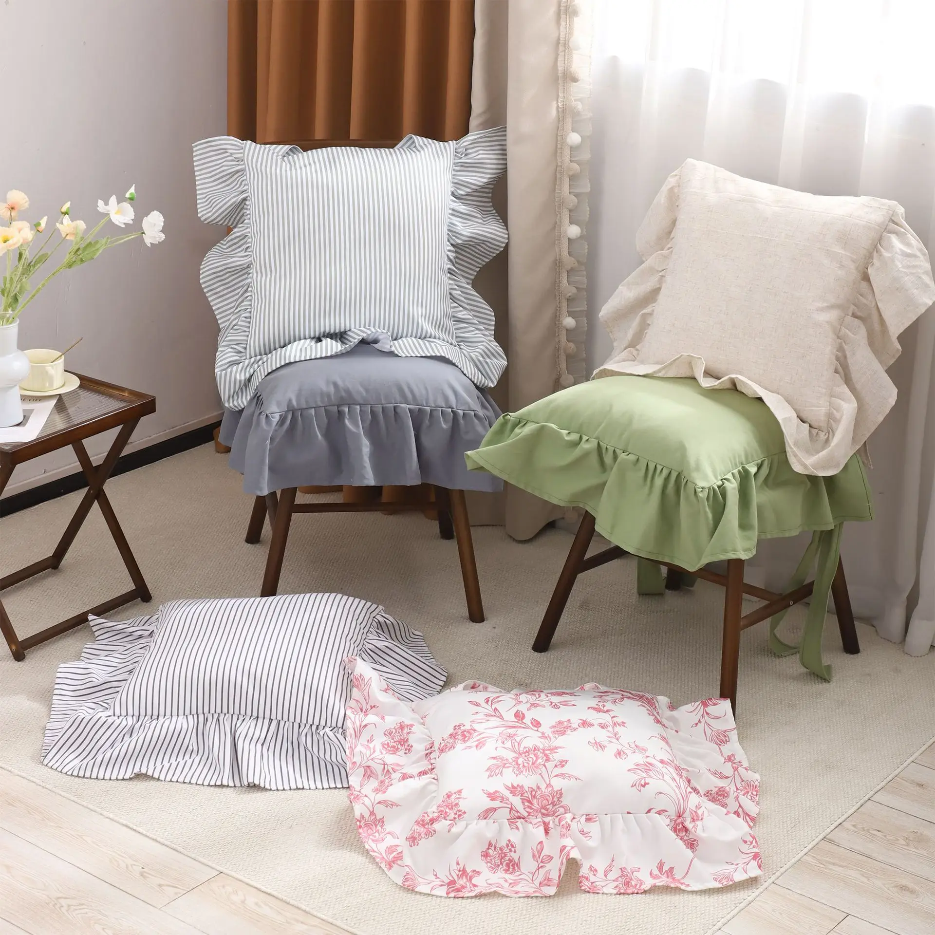 Striped Chair Cushion Popular Foreign Trade Products Pillowcases Seat Cushions Available