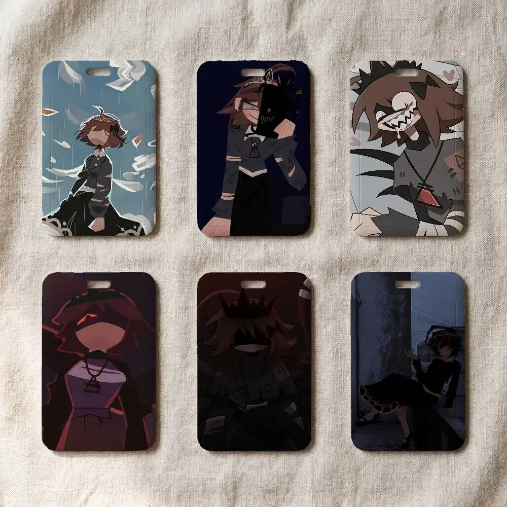 FBE Anime Alice  Portable Office Staff Badge Card Cover Lanyard Card Case