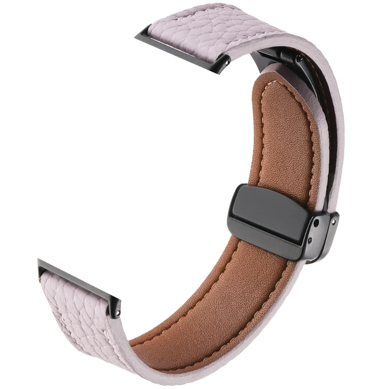 Zweetbestendige lederen horlogeband Verstelbare leren band Geschikt voor Fit 3