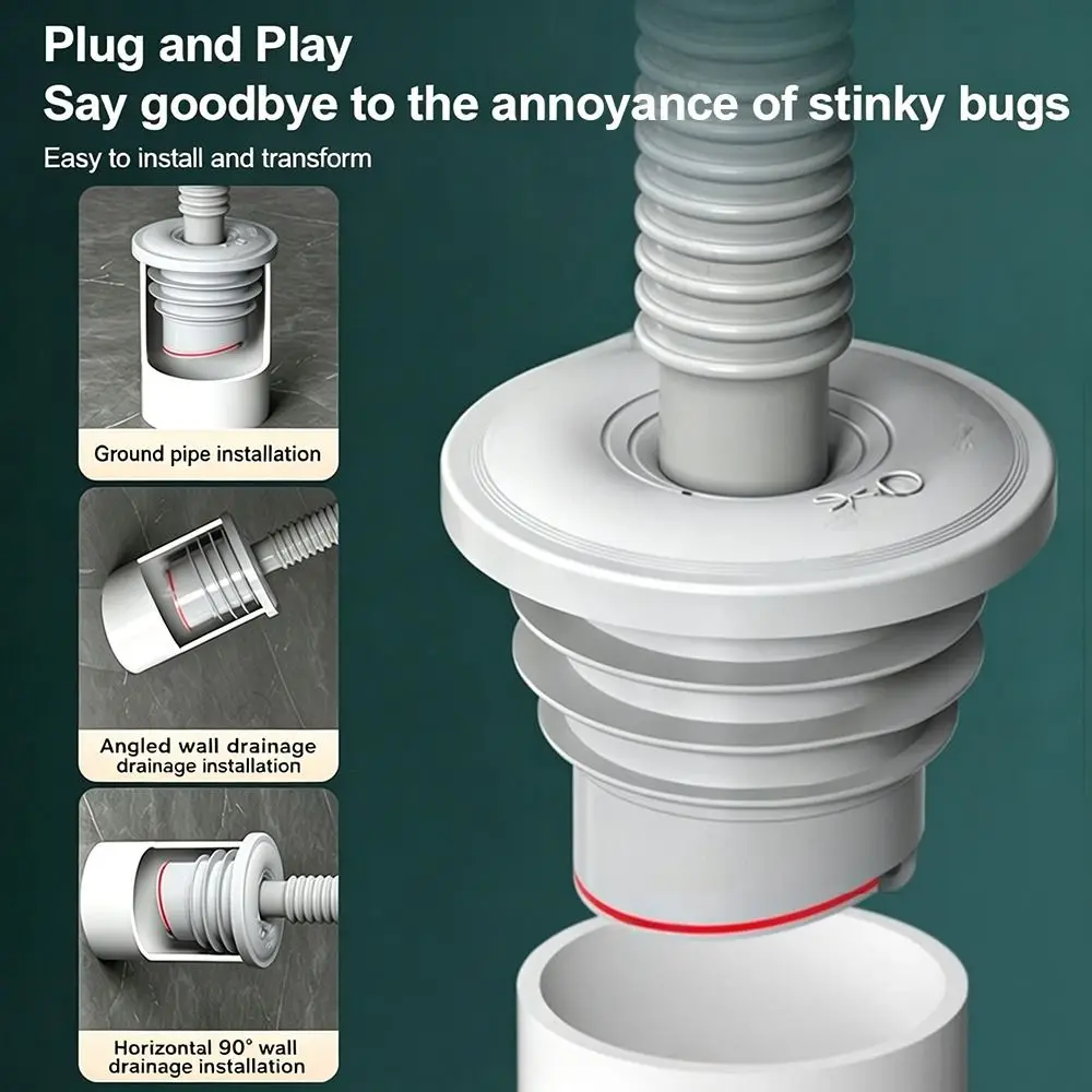 Universal Silicone Water Drains Connector Anti-odor Leakage Protection Sewer Pipe Plug Floor Drain Seal Ring Kitchen Sink