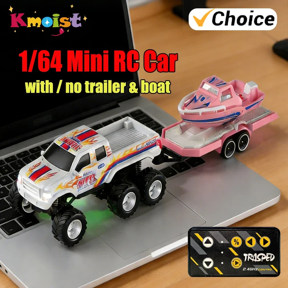 1/64 Mini Desktop RC Car Alloy Off Road Drift Vehicle Cool Light Automatic Demonstration Remote Control Car Indoor Toys Gifts
