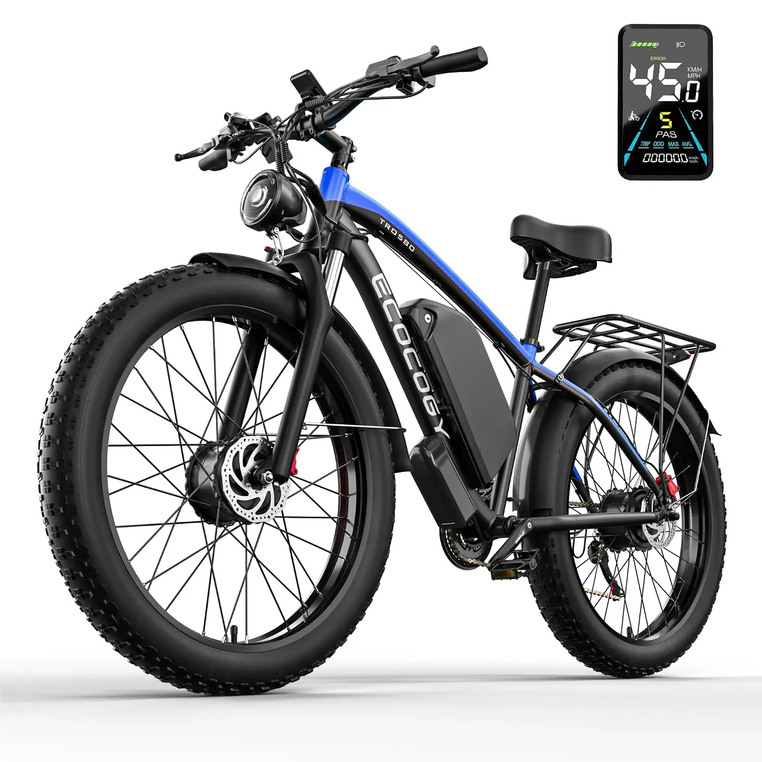 Dual Motor Electric Bike 8000W 45MPH 52V 32Ah 26