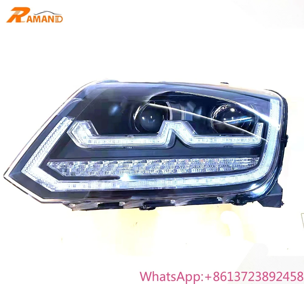 For Retrofit Lamps Frame Led Head Lamp for VW Amarok 2008-2018 Auto Accessories for VW Amarok Headlight