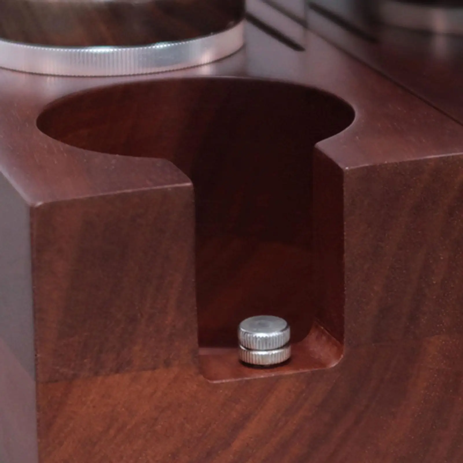 Coffee Barista Tamping Station Wooden Base with Drawer for Espresso Filter and Tamper Mat
