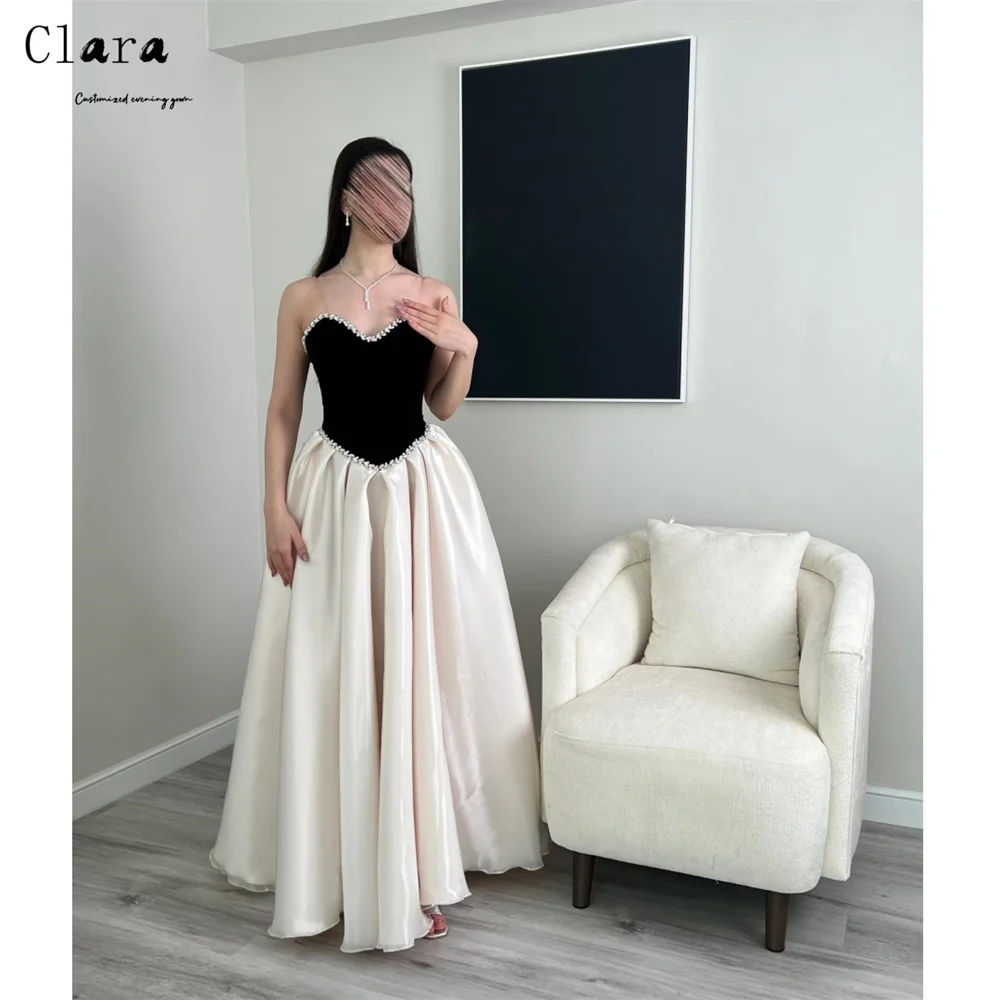 

Clara Custom Contrast Color A-Line Off-Shoulder Sweetheart Luxury Party Dresses Ball Gown Dress Elegant Chic Woman Evening Dress