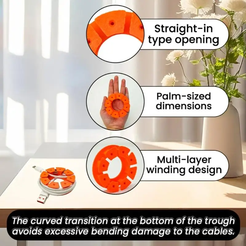 Спиралы кабель управления барабанами ABS Организаторы Стол Стол Сторонний намоток для наушника K1KF